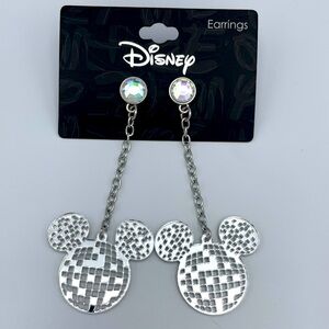 Disco Mickey Dangle Post Earrings NWT